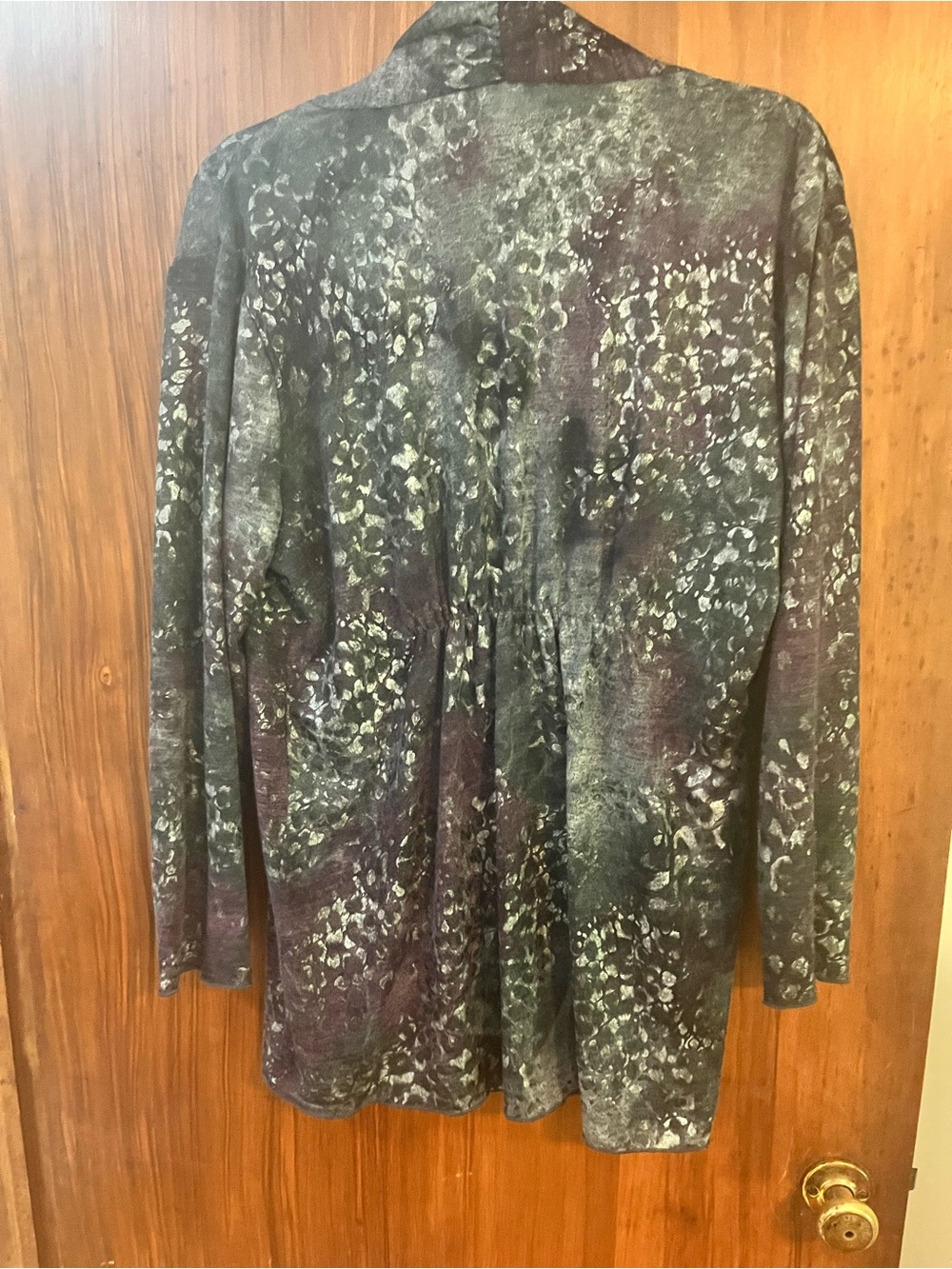 Chico's Women's Gray Patterned Open Cardigan Jacket size 2 - Picture 5 of 5